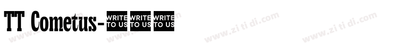 TT Cometus字体转换